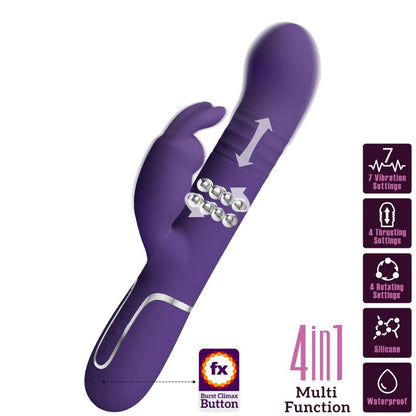 PRETTY LOVE - COALE RABBIT 4 IN 1 VIBRATOR PURPLE