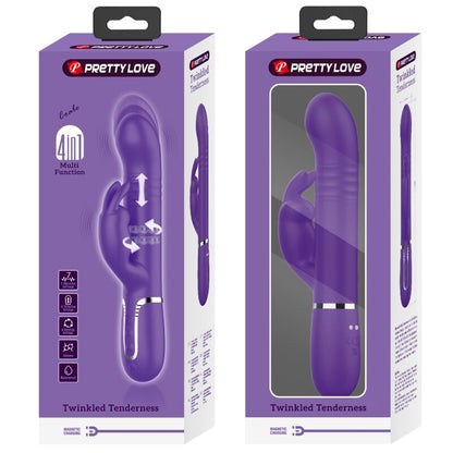 PRETTY LOVE - COALE RABBIT 4 IN 1 VIBRATOR PURPLE