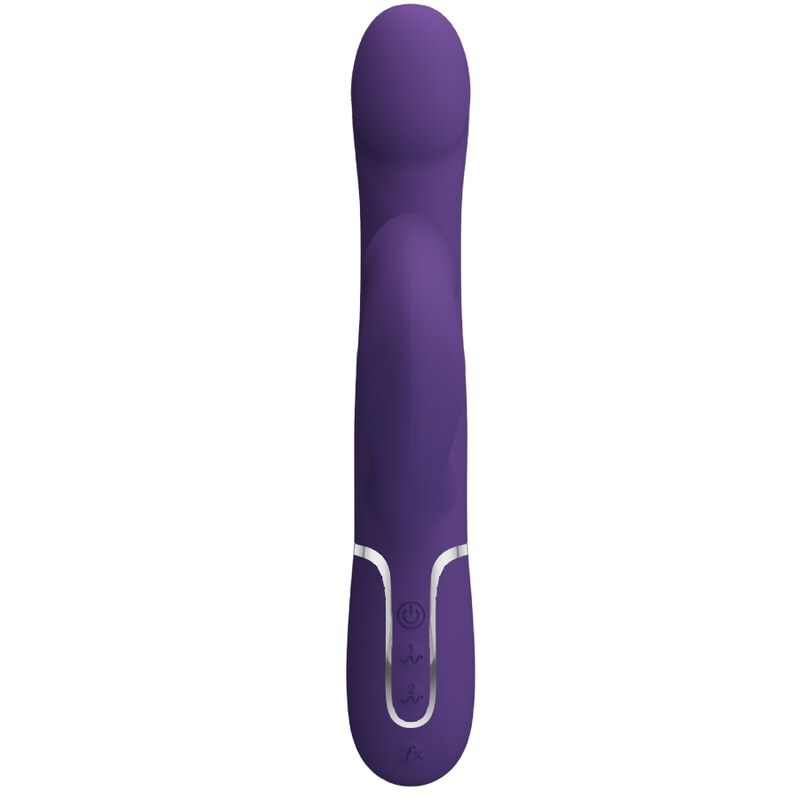 PRETTY LOVE - ZALIN RABBIT VIBRATOR WITH PEARLS 4 IN 1 PURPLE