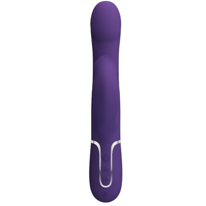 PRETTY LOVE - ZALIN RABBIT VIBRATOR WITH PEARLS 4 IN 1 PURPLE