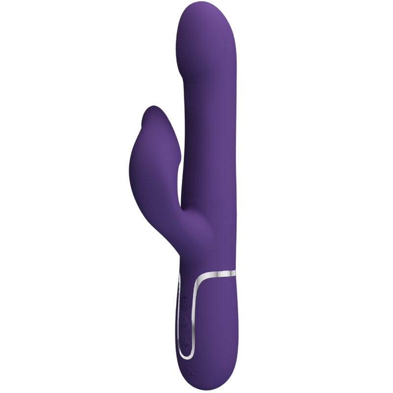 PRETTY LOVE - ZALIN RABBIT VIBRATOR WITH PEARLS 4 IN 1 PURPLE