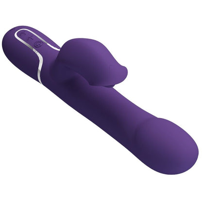 PRETTY LOVE - ZALIN RABBIT VIBRATOR WITH PEARLS 4 IN 1 PURPLE
