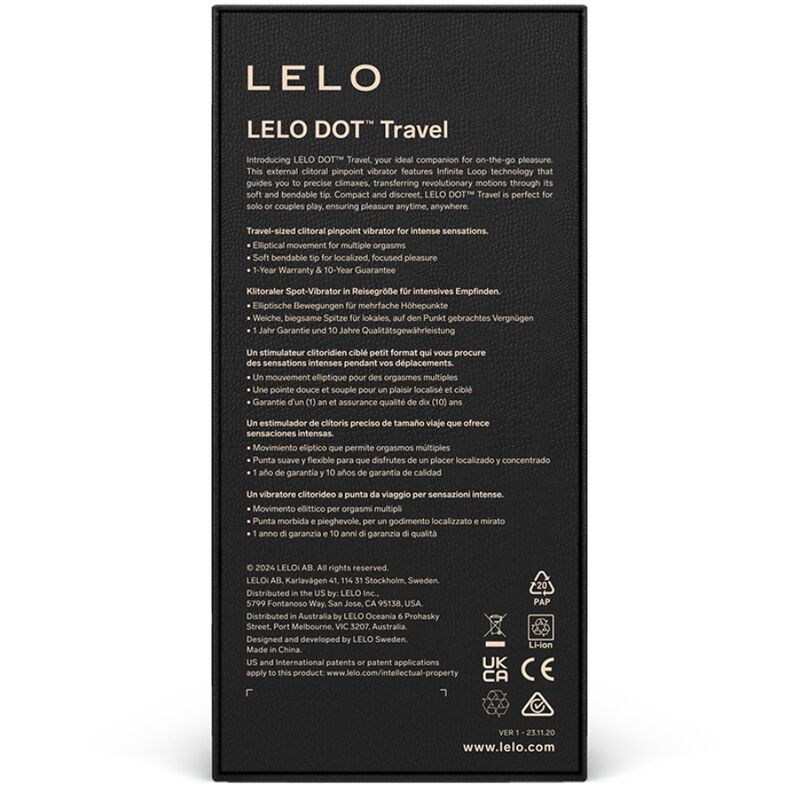 LELO - DOT TRAVEL PURPLE CLITORAL STIMULATOR