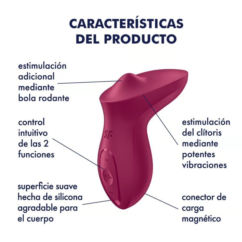 SATISFYER - EXCITERRR LAY-ON CLITORAL VIBRATOR FUCHSIA