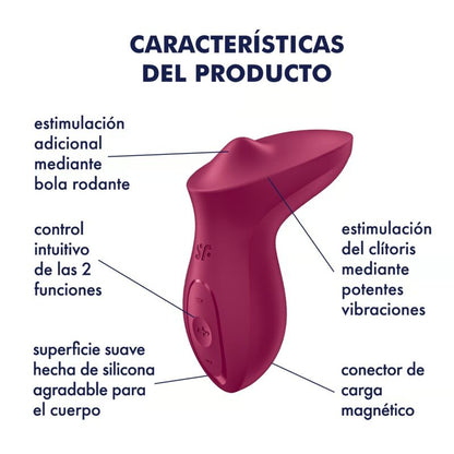 SATISFYER - EXCITERRR VIBRADOR LAY-ON CLITÓRIS FUCHSIA