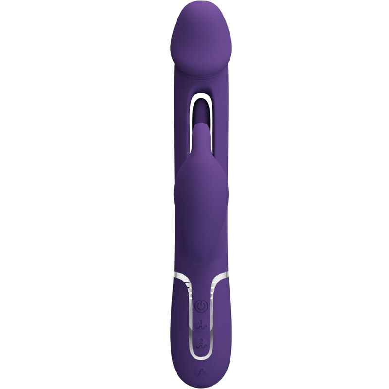 PRETTY LOVE - KAMPAS 3-IN-1 MULTIFUNCTION RABBIT VIBRATOR WITH PURPLE TONGUE