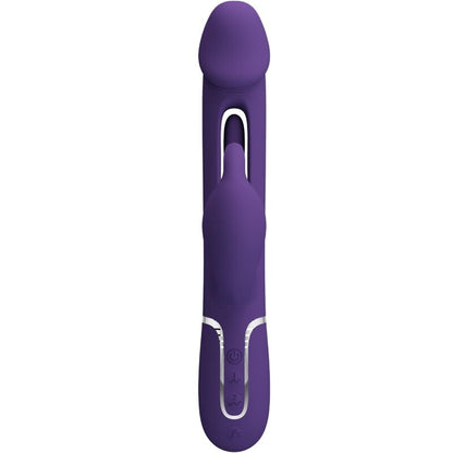 PRETTY LOVE - KAMPAS 3-IN-1 MULTIFUNCTION RABBIT VIBRATOR WITH PURPLE TONGUE