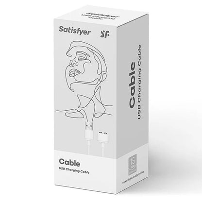 SATISFYER - БІЛИЙ USB-КАБЕЛЬ ЗАРЯДНОГО ПРИСТРОЮ