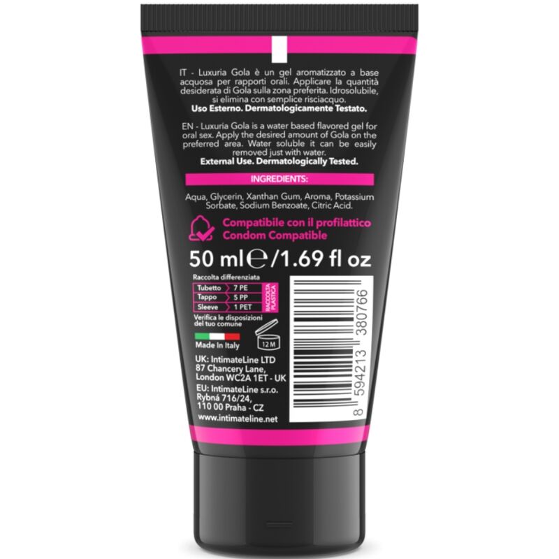 INTIMATELINE LUXURIA - GOLA CHERRY ORAL GEL 50 ML
