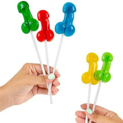 SECRETPLAY - ASSORTED DISPLAY OF PENIS-SHAPED LOLLIPOPS WITH ALCOHOL, 40 UNITS