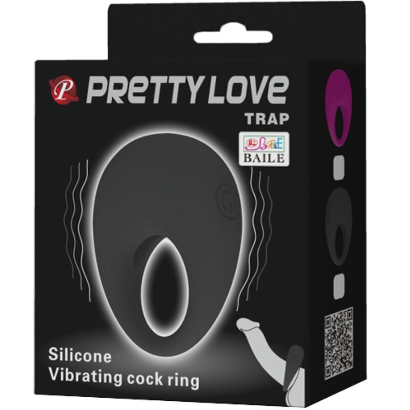 PRETTY LOVE - TRAP SVART VIBRATORRING