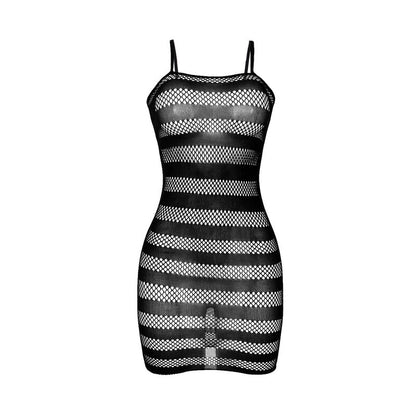 SUBBLIME - 951733 BLACK STRIPED MESH DRESS ONE SIZE