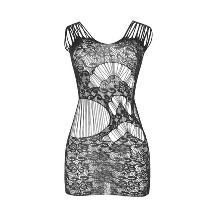 SUBBLIME - 951771 BLACK MESH OPEN BACK LONG DRESS ONE SIZE