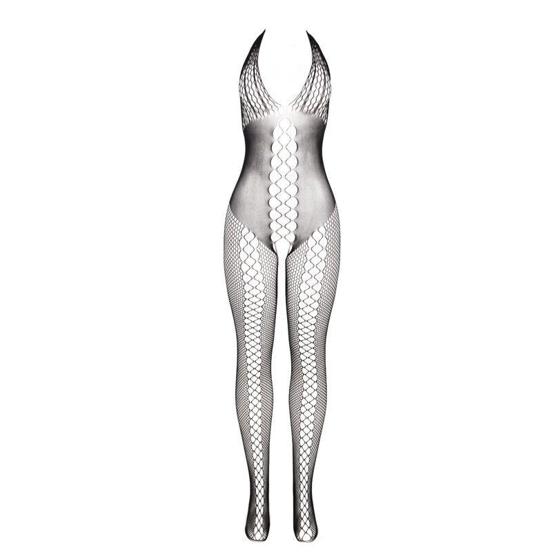 SUBBLIME - 951832 BODYSTOCKING OPEN BACK AND CROSSOVER DETAILS BLACK ONE SIZE