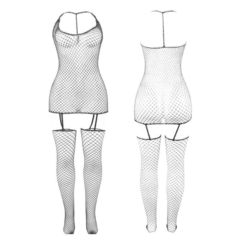 SUBBLIME - 951955 SHINY MESH BODYSTOCKING ONE SIZE