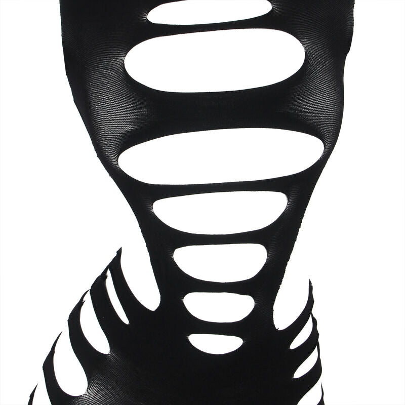 SUBBLIME - 952266 ELASTIC MESH DRESS LONG SLEEVE BLACK ONE SIZE