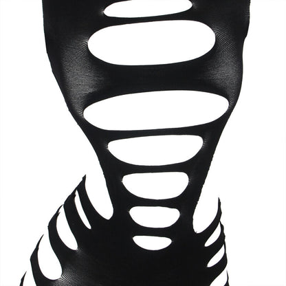 SUBBLIME - 952266 ELASTIC MESH DRESS LONG SLEEVE BLACK ONE SIZE