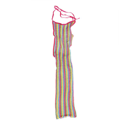SUBBLIME - 952341 RAINBOW MESH DRESS ONE SIZE