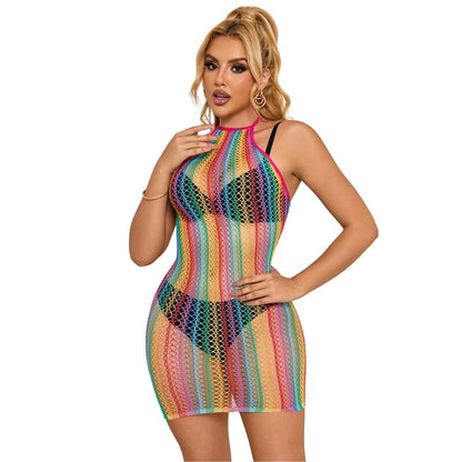 SUBBLIME - 952341 RAINBOW MESH DRESS ONE SIZE