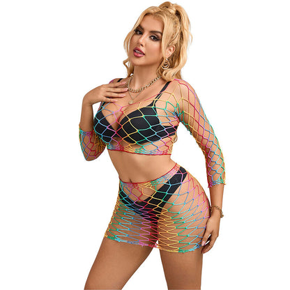 SUBBLIME - 952440 2-PIECE MESH SET LONG SLEEVE RAINBOW ONE SIZE