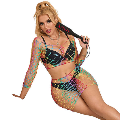 SUBBLIME - 952440 2-PIECE MESH SET LONG SLEEVE RAINBOW ONE SIZE
