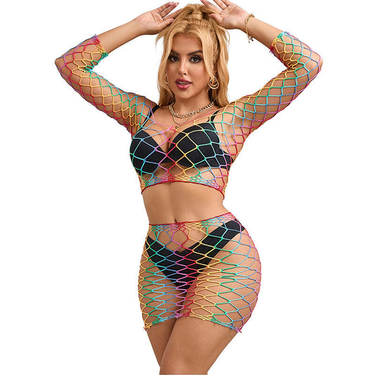 SUBBLIME - 952440 2 PIECE RAINBOW LONG SLEEVE GRID SET ONE SIZE