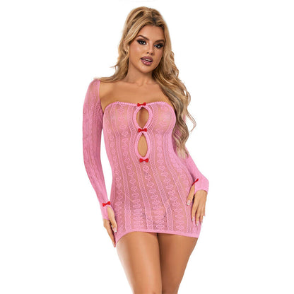 SUBBLIME - 952471 VESTIDO DE REJILLA ROSA TALLA ÚNICA