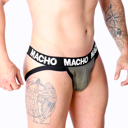MACHO - MX27GR JOCK LEATHER GREY BEIGE L