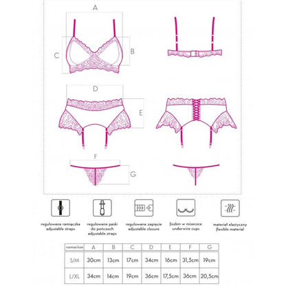 LIVCO CORSETTI FASHION - NAHIR LC 20214 SUJETADOR + PANTY + LIGUERO