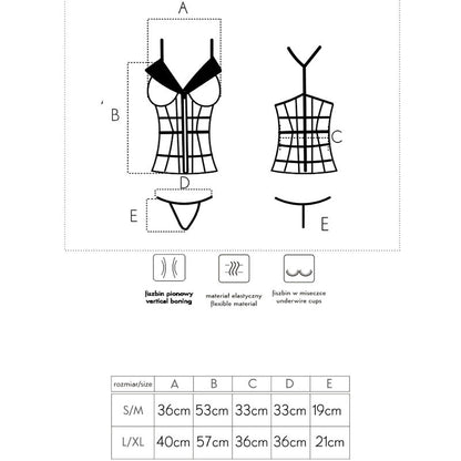 LIVCO CORSETTI FASHION - LAURA LC 20215 CORSET + TANGA