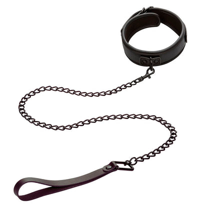 CALEXOTICS - NOCTURNAL COLLAR AND ADJUSTABLE LEATHER STRAP BLACK