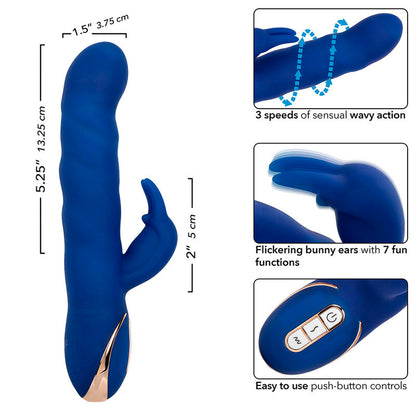 CALEXOTICS - JACK RABBIT VIBRATOR BLUE WAVE MOTION