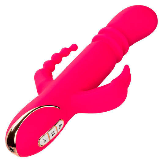CALEXOTICS - JACK FANTASY TRIPLE HEATABLE VIBRATOR RABBIT PINK