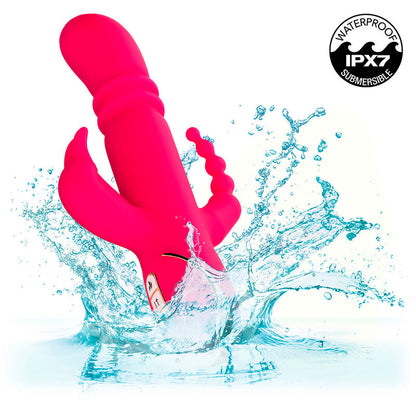 CALEXOTICS - JACK FANTASY TRIPLE VIBRADOR AQUECÍVEL RABBIT ROSA