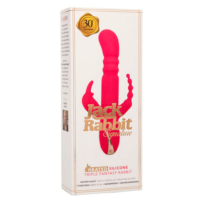 CALEXOTICS - JACK FANTASY TRIPLE VIBRADOR AQUECÍVEL RABBIT ROSA