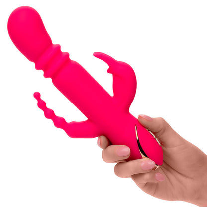 CALEXOTICS - JACK FANTASY TRIPLE VIBRADOR AQUECÍVEL RABBIT ROSA
