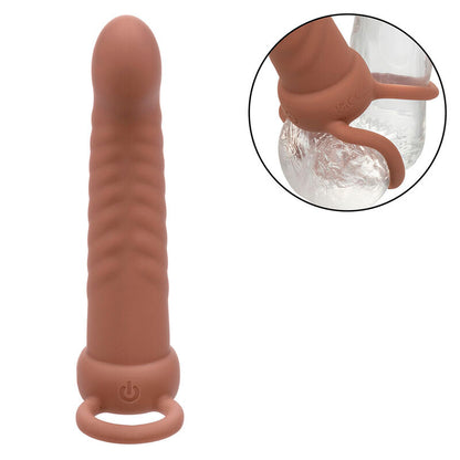 CALEXOTICS - MAXX DOUBLE GROOVED PENETRATOR 10 VIBRATIONS MULATTO