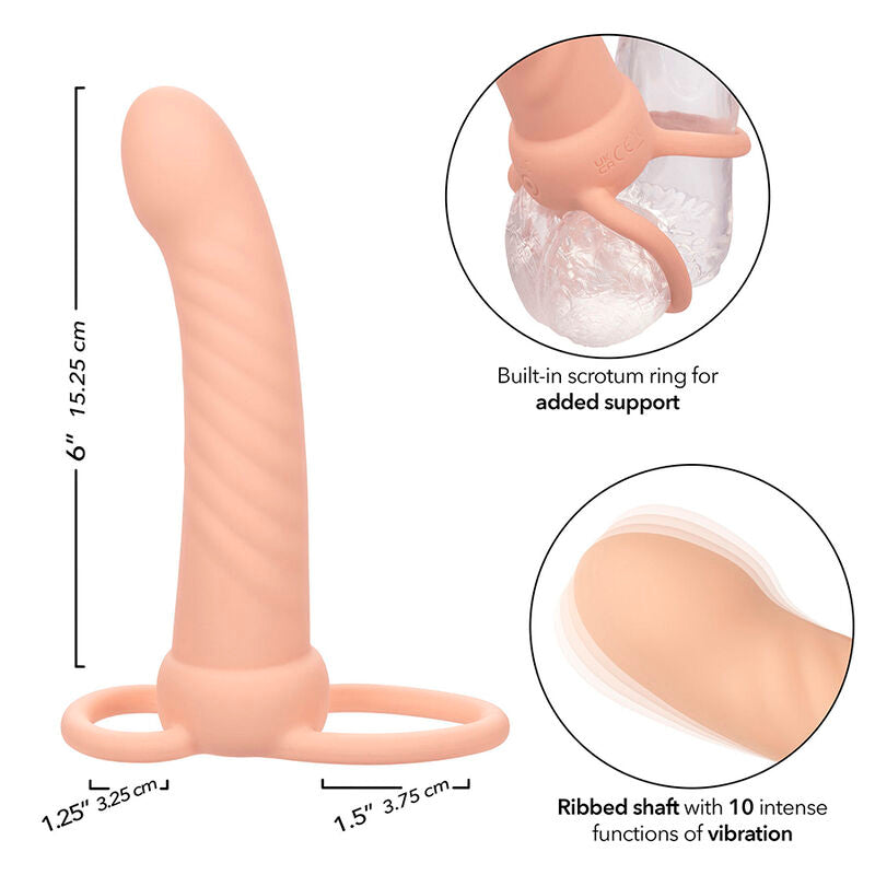 CALEXOTICS - MAXX DOUBLE RIDGED PENETRATOR 10 NATURAL VIBRATIONS