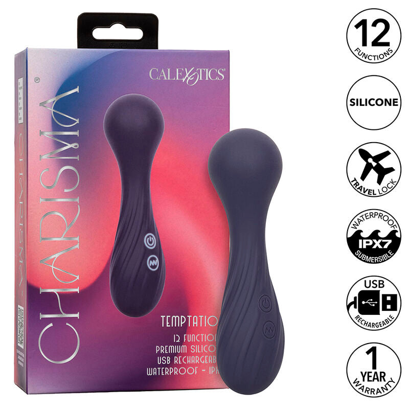 CALEXOTICS - MASAJA DOR VIBRADOR CHARISMA TEMPTATION 12 FUNÇÕES ROXO