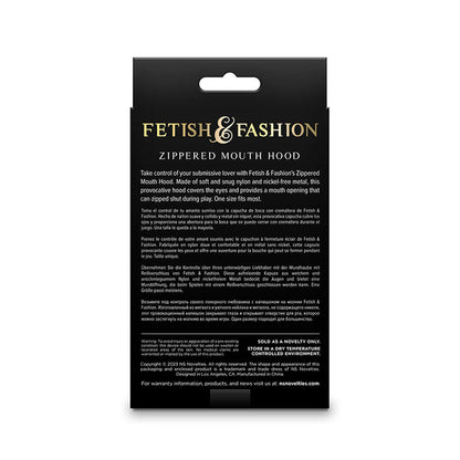 NS NOVELTIES - FETISH & FASHION PASAMONTAÑAS COMPLETO CON CREMALLERA NYLON NEGRO