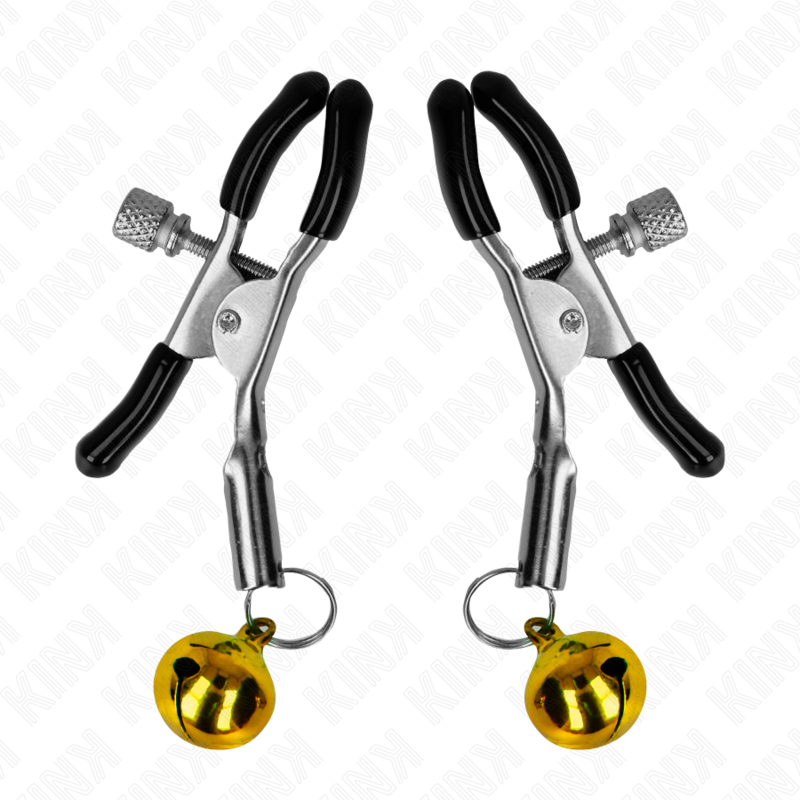 KINK - NIPPLE CLIPS WITH GOLDEN BELL 6 CM