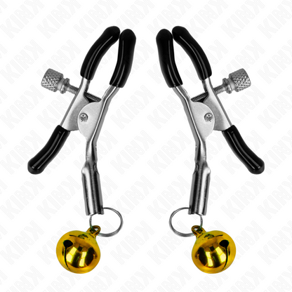 KINK - NIPPLE CLIPS WITH GOLDEN BELL 6 CM