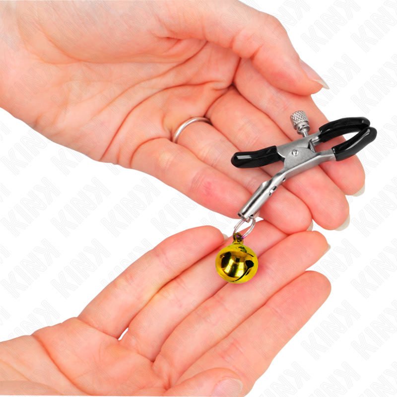 KINK - NIPPLE CLIPS WITH GOLDEN BELL 6 CM