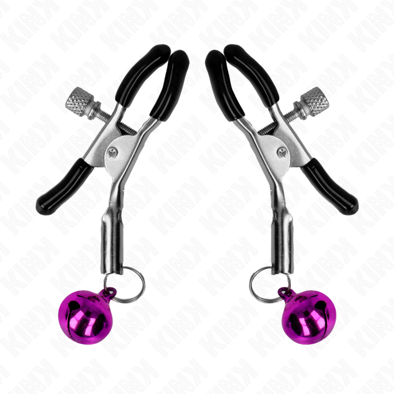 KINK - NIPPLE CLIPS WITH VIOLET BELL 6 CM