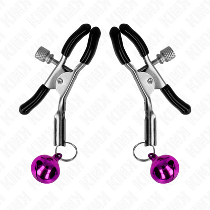 KINK - NIPPLE CLIPS WITH VIOLET BELL 6 CM