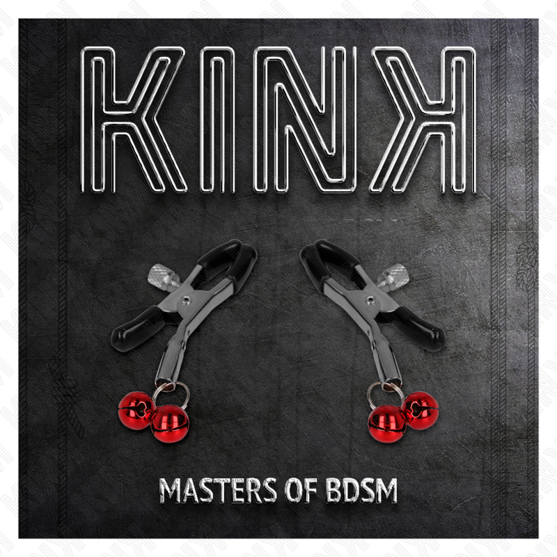 KINK - NIPPLE CLAMPS WITH DOUBLE BELL RED 6 CM