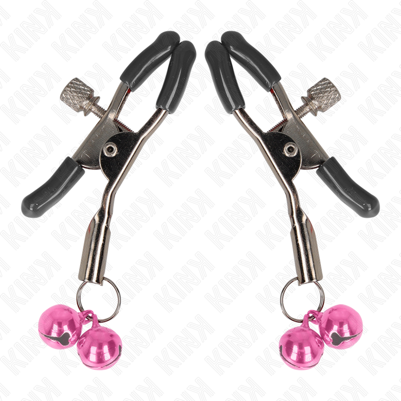 KINK - PINK DOUBLE BELL NIPPLE CLIPS 6 CM