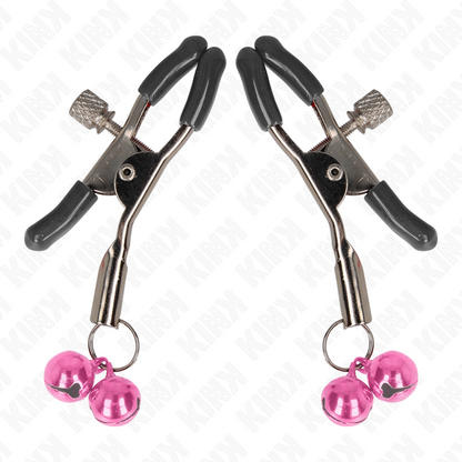 KINK - PINK DOUBLE BELL NIPPLE CLIPS 6 CM