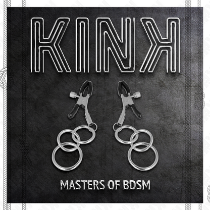 KINK - NIPPLE CLIPS WITH 3 RINGS 6 CM
