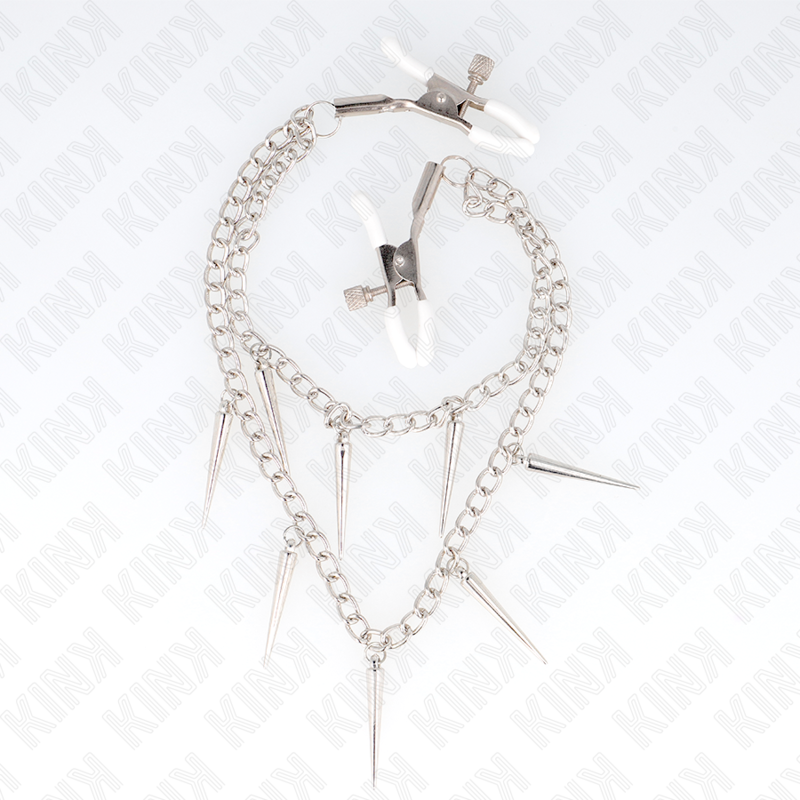 KINK - NIPPLE CLIPS WITH PRONG CHAIN ​​30 CM